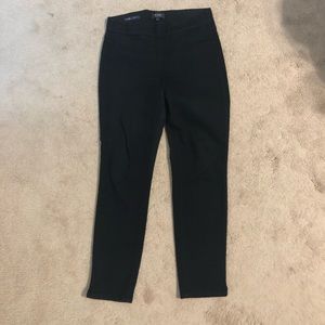 NYDJ black pull on straight jeans, size 8